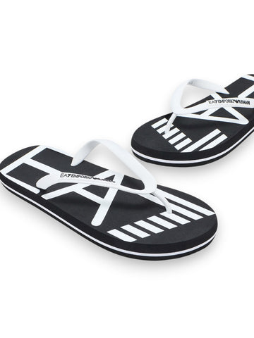 EA7 Shoes Beachwear - Ciabatte Unisex - Nero/Bianco