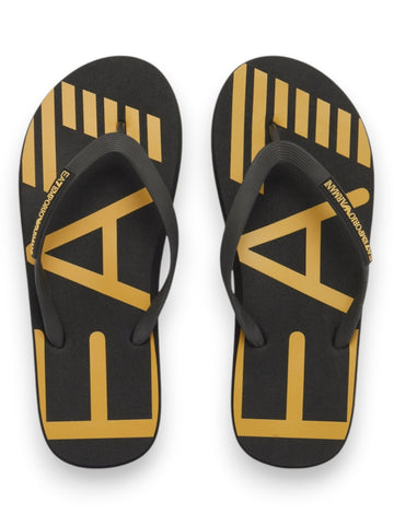 EA7 Shoes Beachwear - Ciabatte Unisex - Nero/Oro