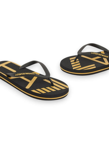 EA7 Shoes Beachwear - Ciabatte Unisex - Nero/Oro