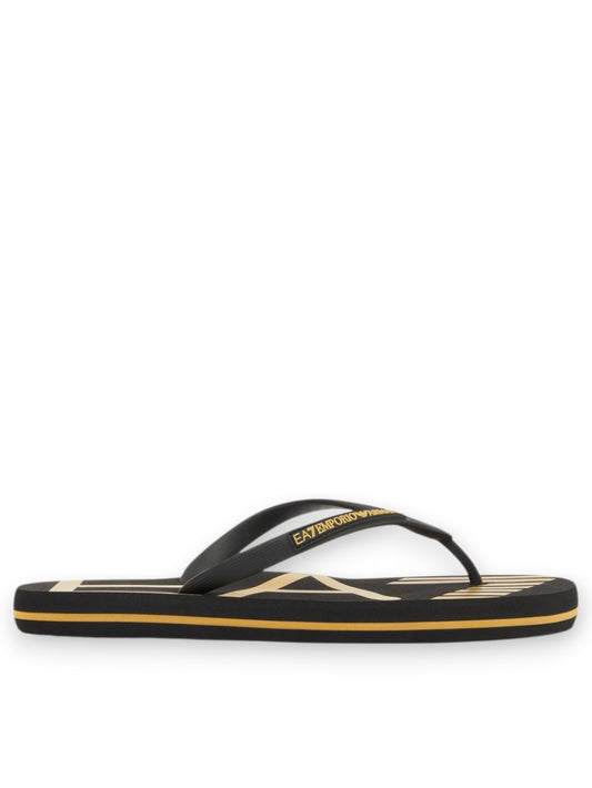 EA7 Shoes Beachwear - Ciabatte Unisex - Nero/Oro