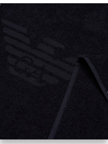 EA7 Towel Beachwear 100% Cotton - Accessori Mare Unisex - Nero