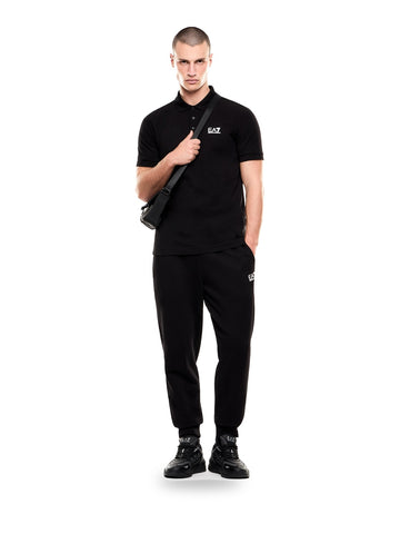 EA7 Polo Shirt 5% Elastane, 95% Cotton - T-Shirt Uomo - Nero