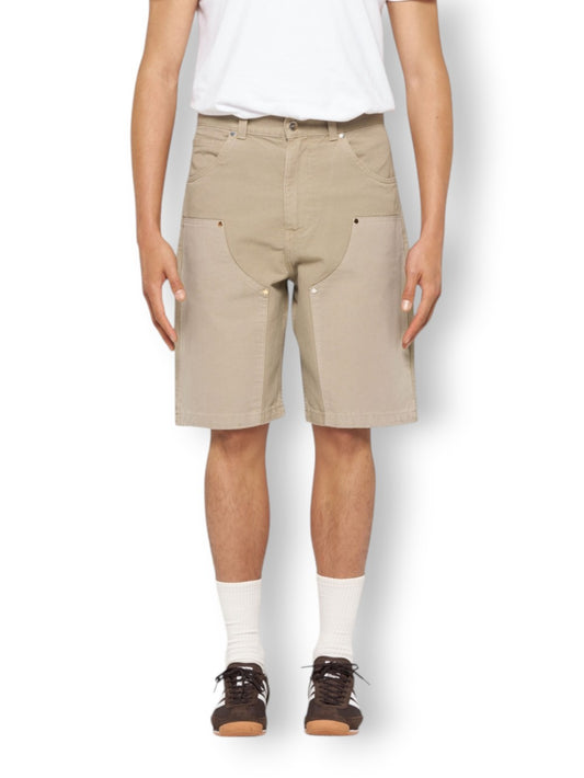 Edwin Double Knee Worker Short - Shorts Uomo - Fango