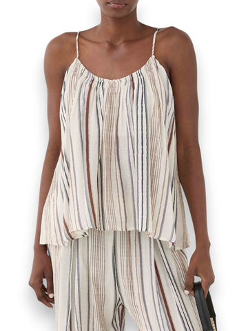 Eleh Top A Righe - T-Shirt Donna - Ecru'