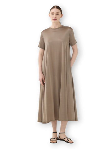 Eleh Abito Con Maniche Corte - Abiti Donna - Grigio Fango