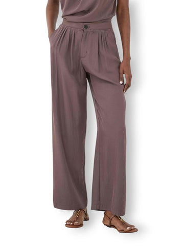 Eleh Pantaloni Con Pinces E Tasche - Pantaloni Donna - Malva