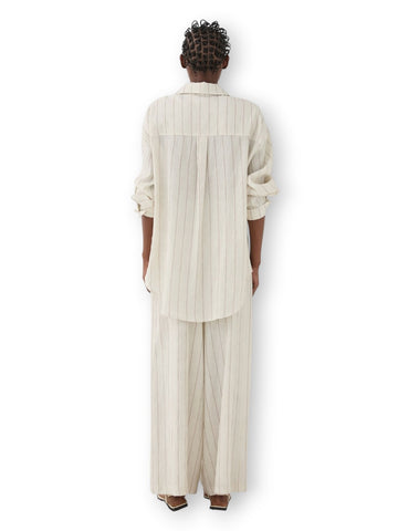 Eleh Camicia A Righe Con Colletto - Camicie Donna - Ecru'