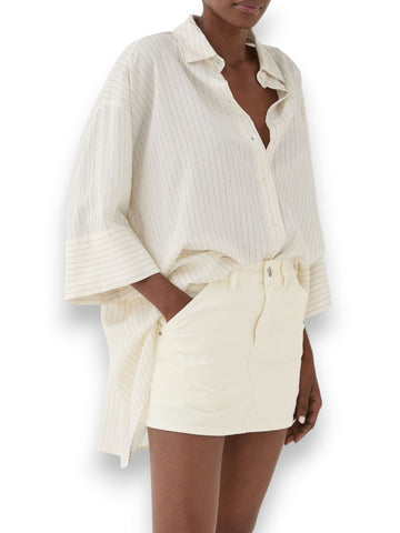 Eleh Camicia A Righe Con Colletto - Camicie Donna - Panna