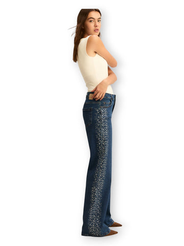 Emme Marella Pantalone Denim Crespo - Jeans Donna - Blu