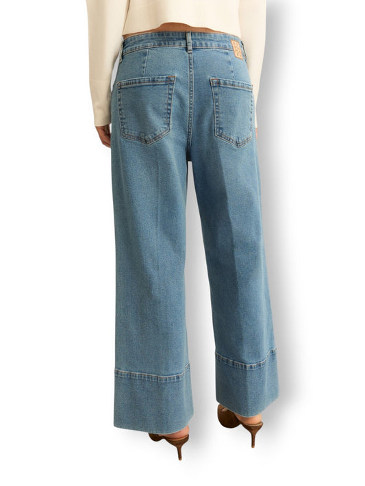 Emme Marella Cropped - Jeans Donna - Blue Jeans