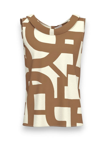 Emme Marella Top Gommoso - T-Shirt Donna - Tortora