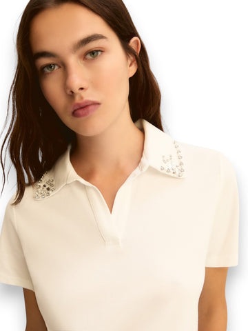 Emme Marella Polo In Jersey - T-Shirt Donna - Bianco