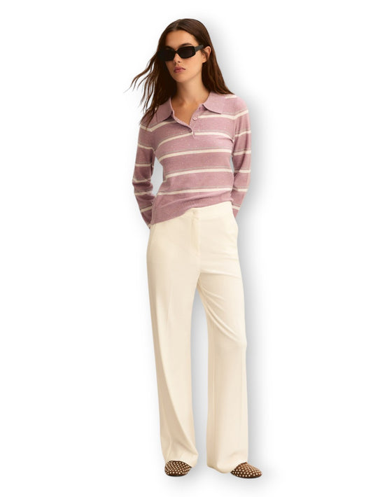 Emme Marella Pantalone In Jersey Palace - Pantaloni Donna - Bianco