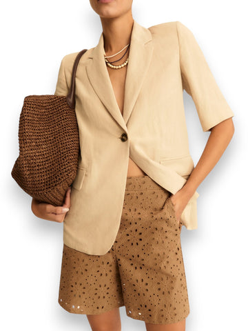 Emme Marella Pantalone Corto - Shorts Donna - Cammello