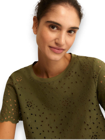 Emme Marella T-Shirt Veletta - T-Shirt Donna - Verde Militare