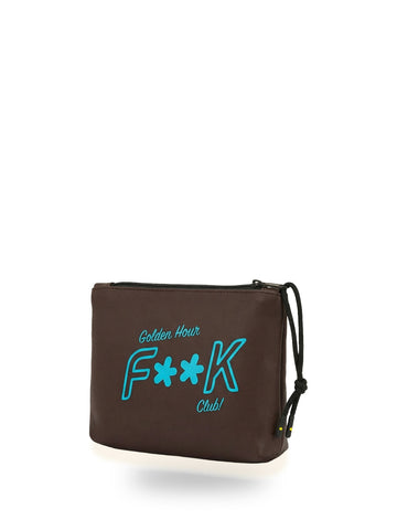 F**k Regular Pochette - Borse Unisex - Marrone