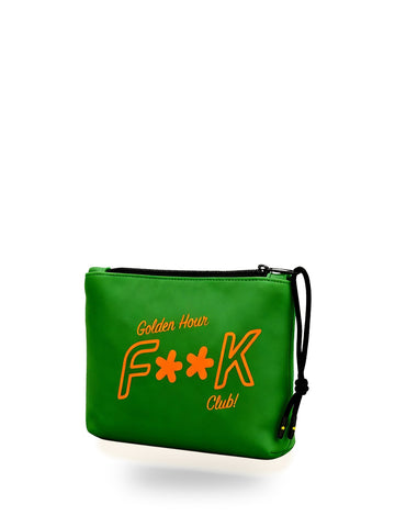 F**k Regular Pochette - Borse Unisex - Verde Scuro