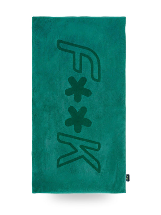 F**k Telo Mare - Spugna - Accessori Mare Unisex - Verde Scuro