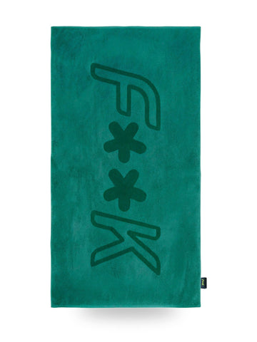 F**k Telo Mare - Spugna - Accessori Mare Unisex - Verde Scuro