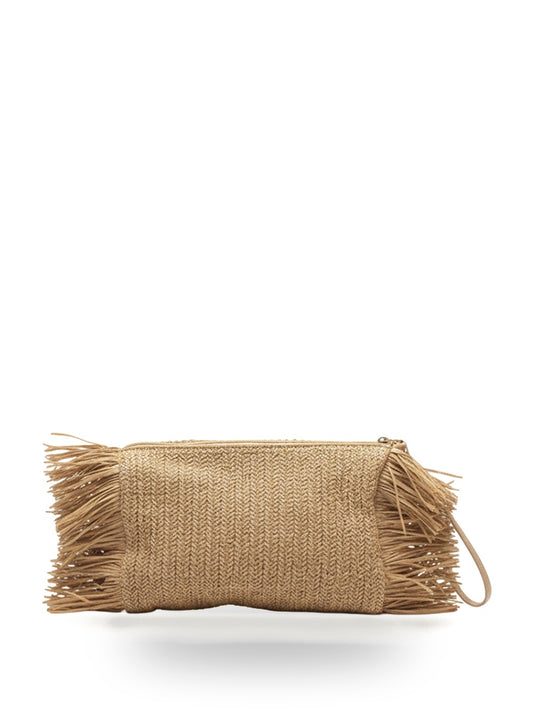 F**k Maxi Pochette - Borse Donna - Beige