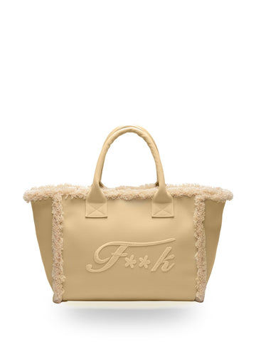 F**k Maxi Bag - Borse Mare Donna - Beige