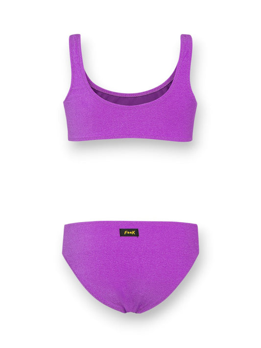 F**k Top Fisso Slip Fisso - Costumi Bambino - Viola