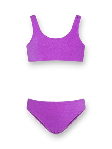 F**k Top Fisso Slip Fisso - Costumi Bambino - Viola