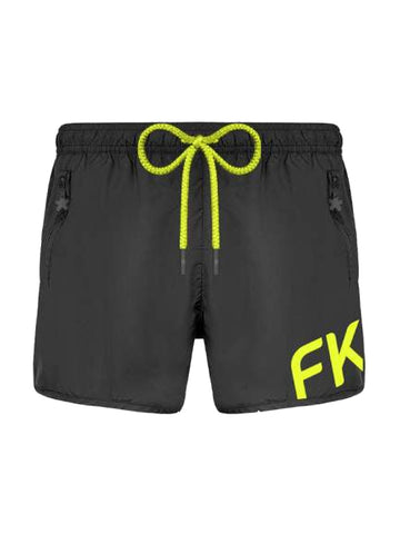 F**k Shorts Corto Cinto Regolabile Military - Costumi Bambino - Nero