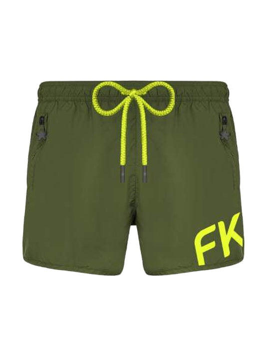 F**k Shorts Corto Cinto Regolabile Military - Costumi Bambino - Verde Militare