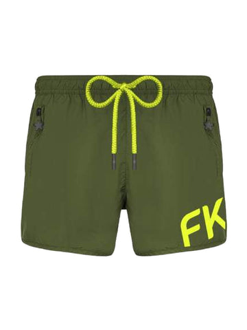 F**k Shorts Corto Cinto Regolabile Military - Costumi Bambino - Verde Militare