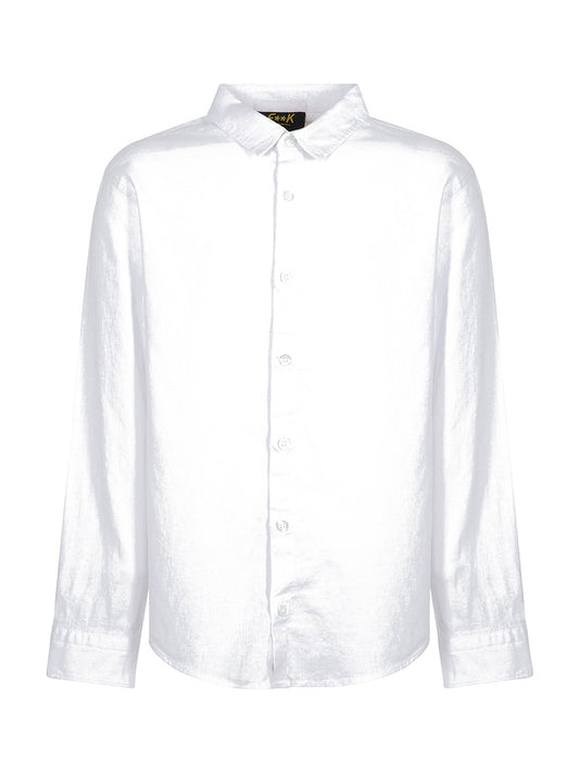 F**k Camicia Collo Francese Regular - Camicie Bambino - Bianco