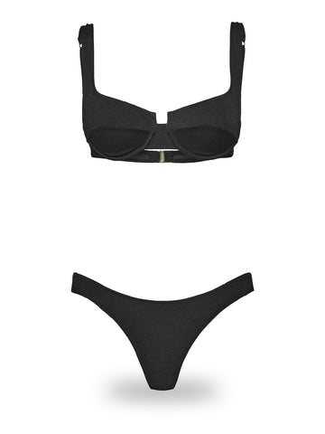 F**k Reggiseno Ferretto - Brasiliano Fisso Wh - Costumi Donna - Nero