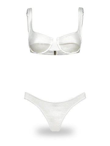 F**k Reggiseno Ferretto Brasiliano Fisso - Costumi Donna - Bianco
