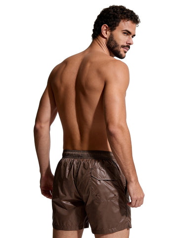 F**k Shorts Medio Cinto Regolabile Blue - Costumi Uomo - Marrone