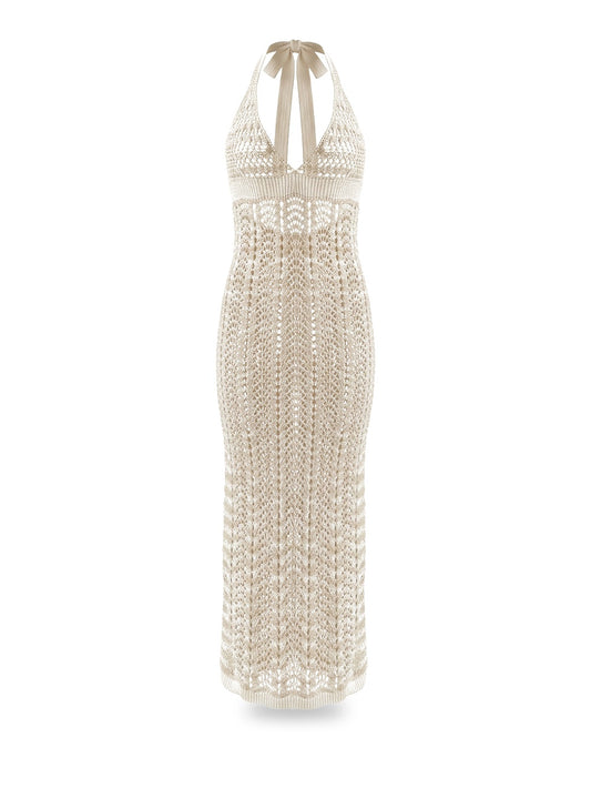 F**k Vestito Lungo Beige - Abiti Donna - Beige