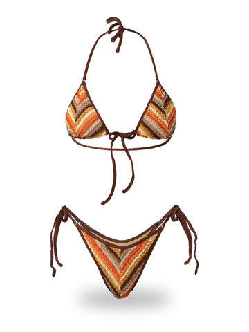F**k Triangolo Perizoma - Costumi Donna - Marrone