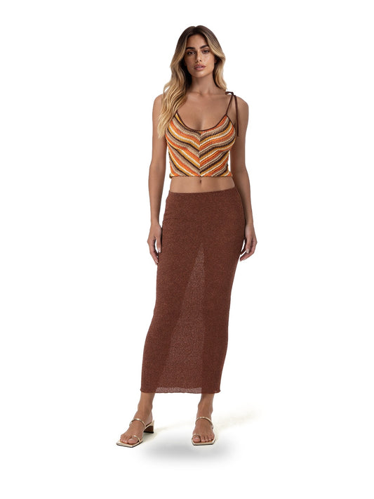 F**k Canotta Brown - T-Shirt Donna - Marrone