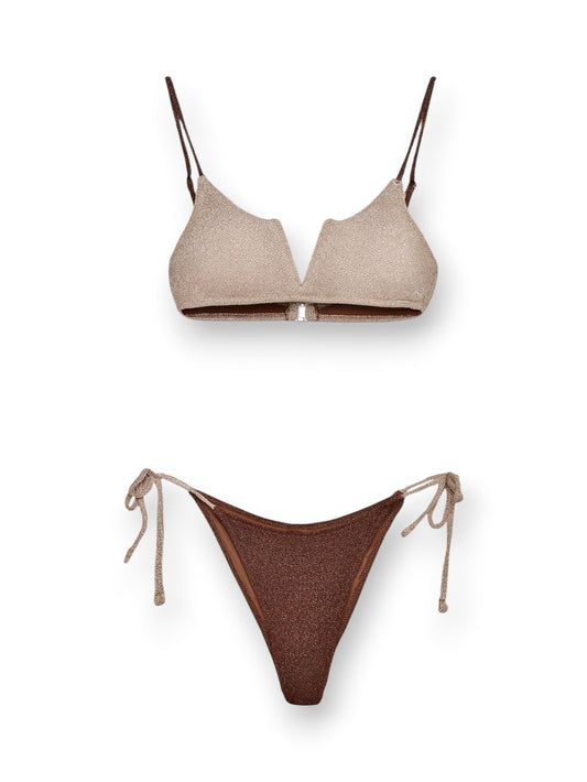F**k Top Fisso Slip Regolabile - Costumi Donna - Marrone