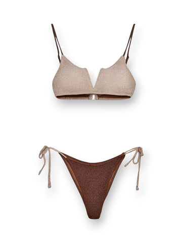 F**k Top Fisso Slip Regolabile - Costumi Donna - Marrone