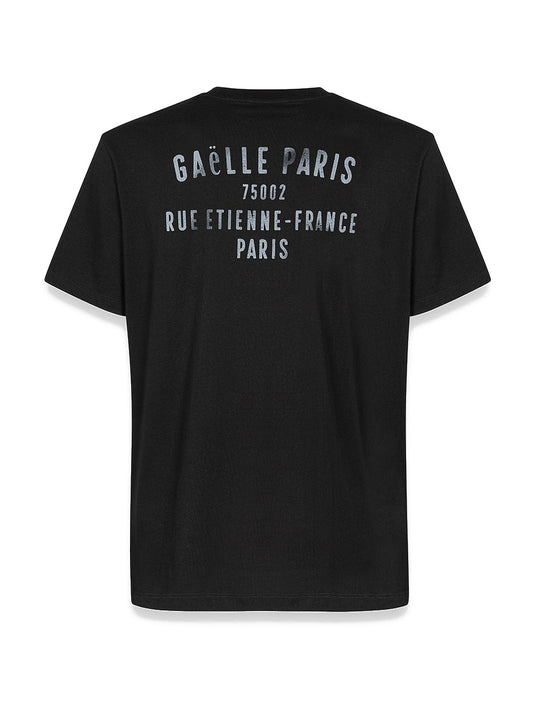 Gaelle T-shirt Fit.basic Stampa Fronte/retro - T-Shirt Uomo - Nero