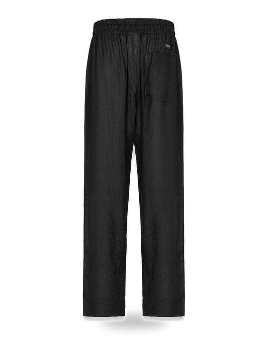 Gaelle Pantalone In Lino - Pantaloni Uomo - Nero
