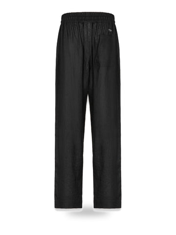 Gaelle Pantalone In Lino - Pantaloni Uomo - Nero