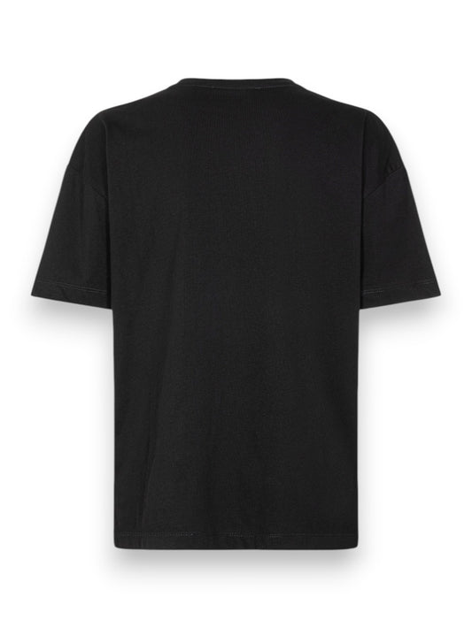 Gaelle T-Shirt Paricollo Mezza Manica Con Ricamo - T-Shirt Donna - Nero