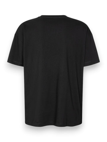 Gaelle T-shirt Paricollo Con Ricamo Con Pizzo In Trasparenza - T-Shirt Donna - Nero