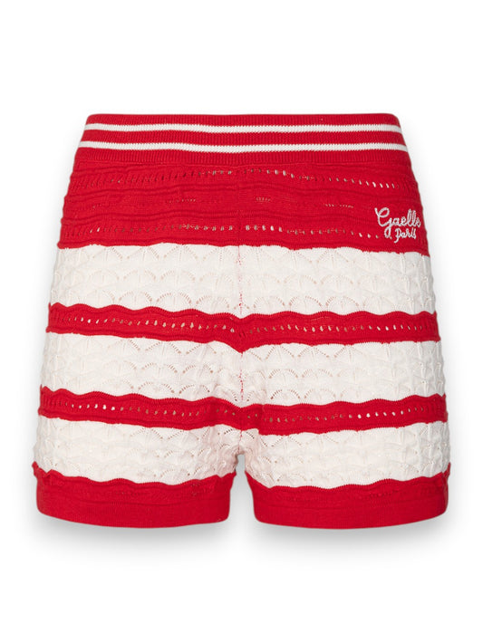 Gaelle Shorts In Maglia A Righe - Shorts Donna - Rosso