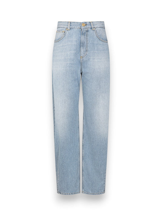 Gaelle Pantalone Balloon In Denim - Pantaloni Donna - Blu