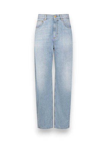 Gaelle Pantalone Balloon In Denim - Pantaloni Donna - Blu