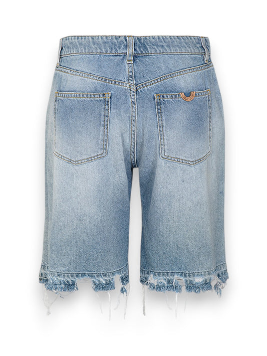 Gaelle Bermuda Relax Con Spacchi Laterali - Shorts Donna - Blu