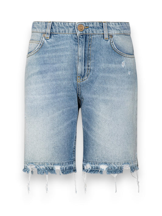 Gaelle Bermuda Relax Con Spacchi Laterali - Shorts Donna - Blu