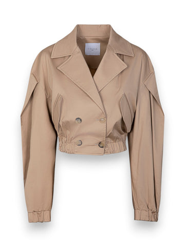 Gaelle Trench Corto Con Maniche A Palloncino - Capospalla Donna - Safari